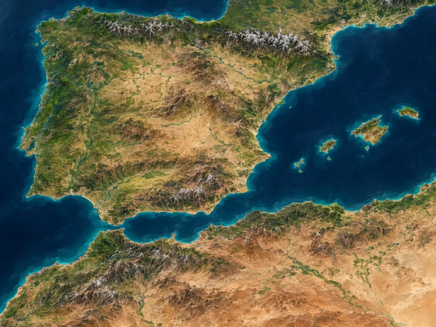 Base map of the Al-Andalus campaign from the game, with the eight confirmed campaign cities marked.